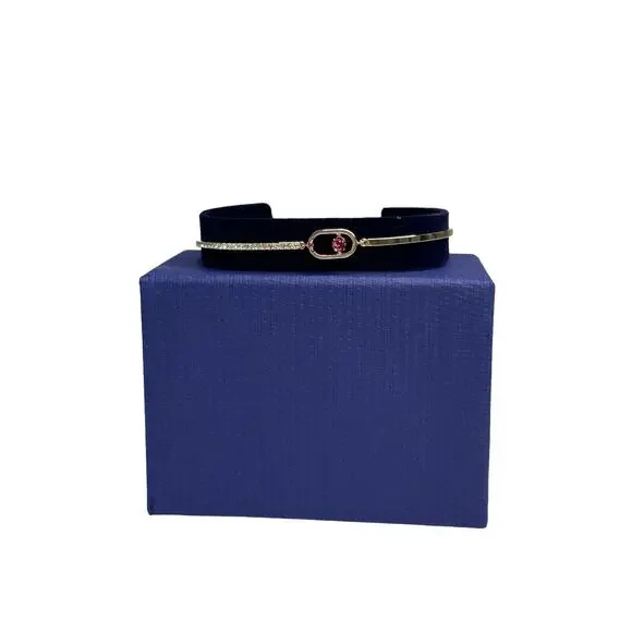Swarovski Zirconia Sparkling Dance Bracelet, Red, Rose Gold-Tone Plated